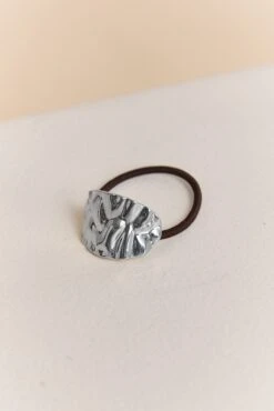 Textured Metal Hair Tie
