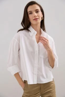 Oversized Crop Shirt