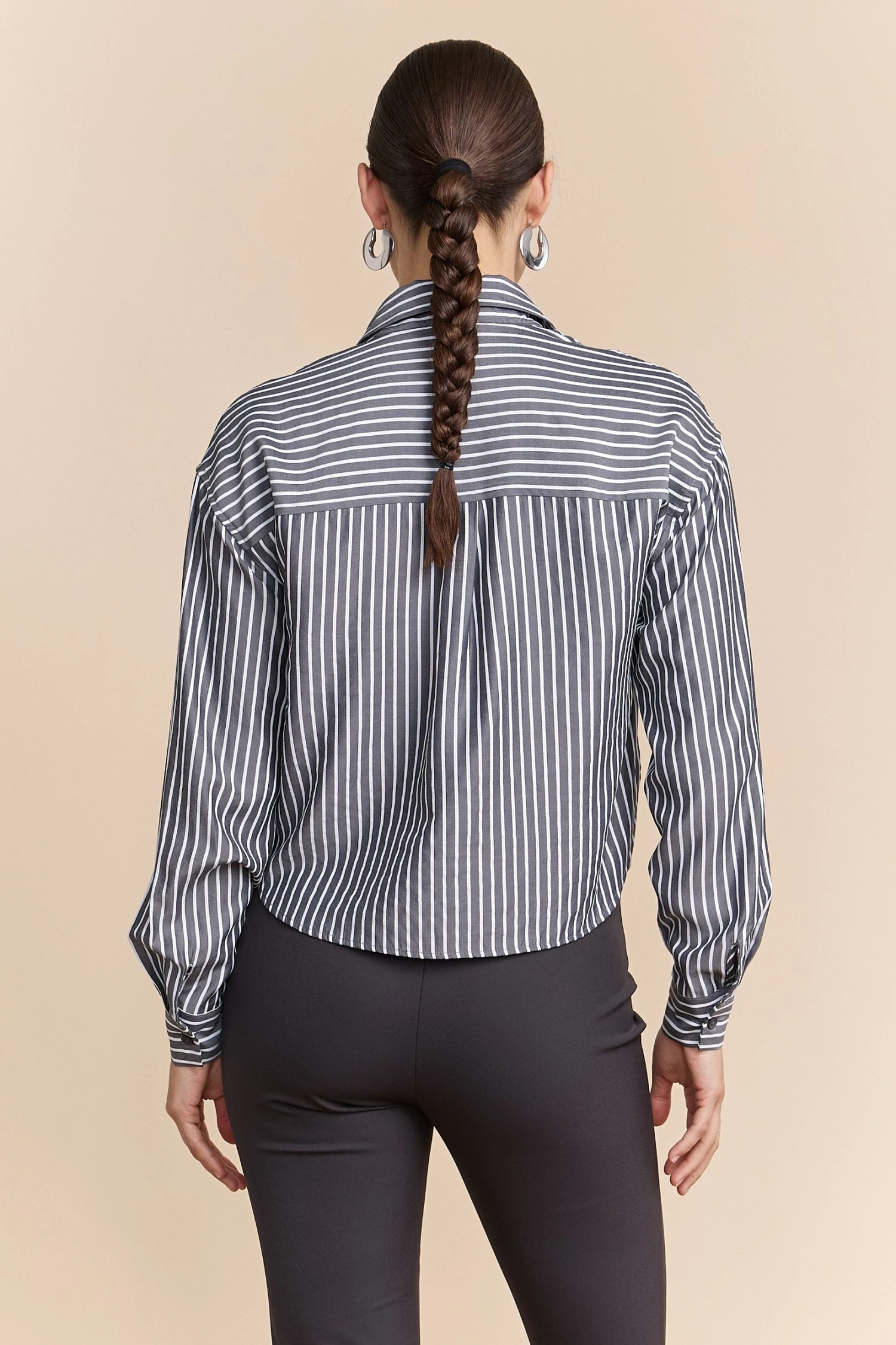 Oversized Cropped Shirt - Image 2