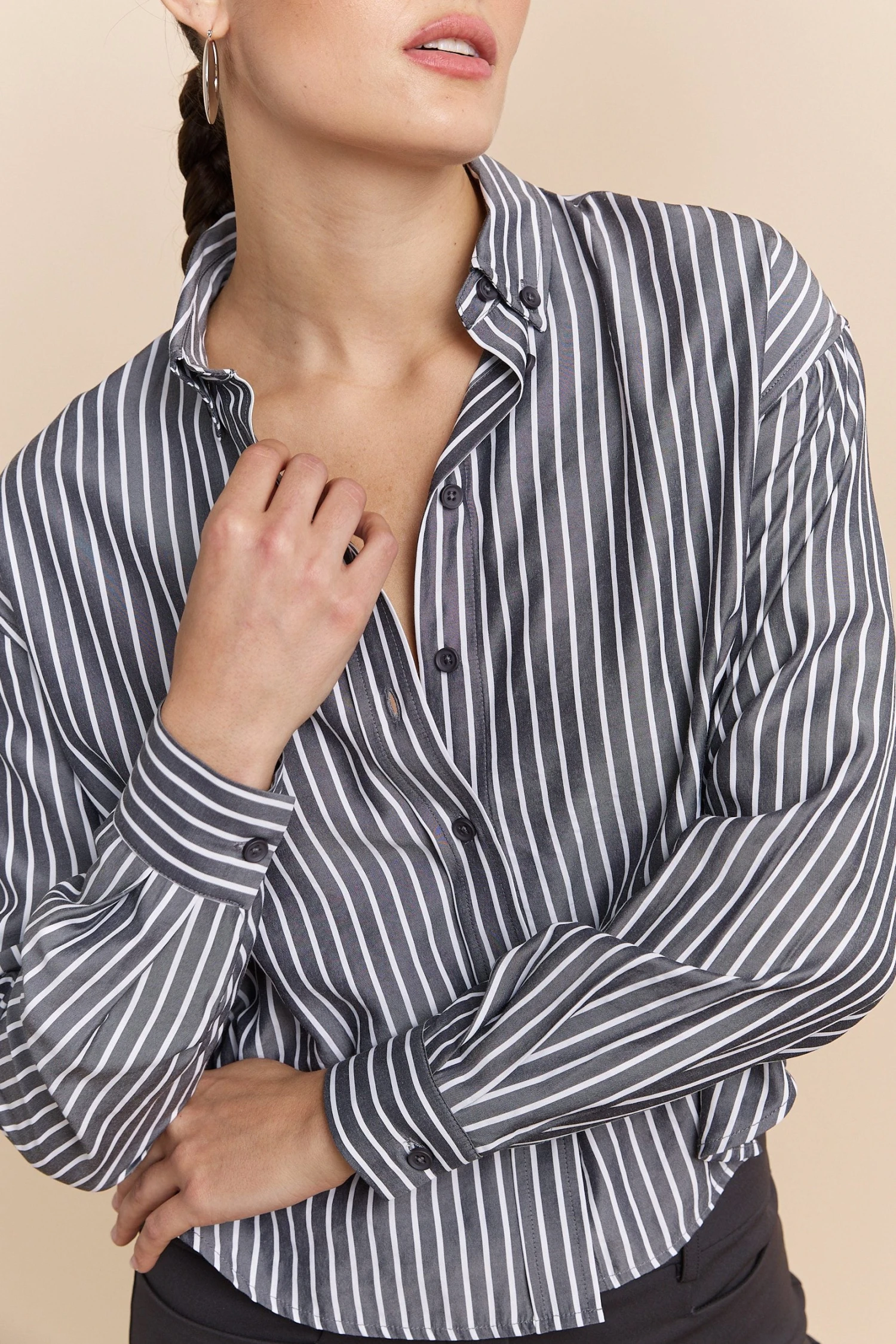 Oversized Cropped Shirt - Image 3