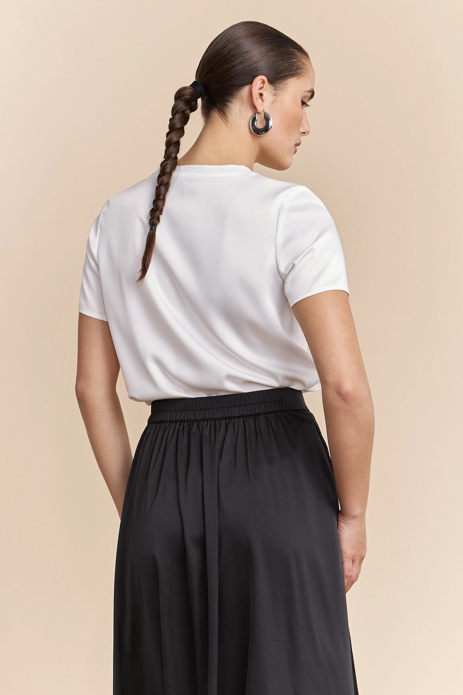 Satin Short Sleeves Top - Image 4