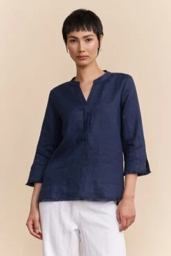 Fluid Linen Blouse