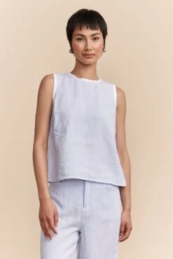 Sleeveless Linen Top