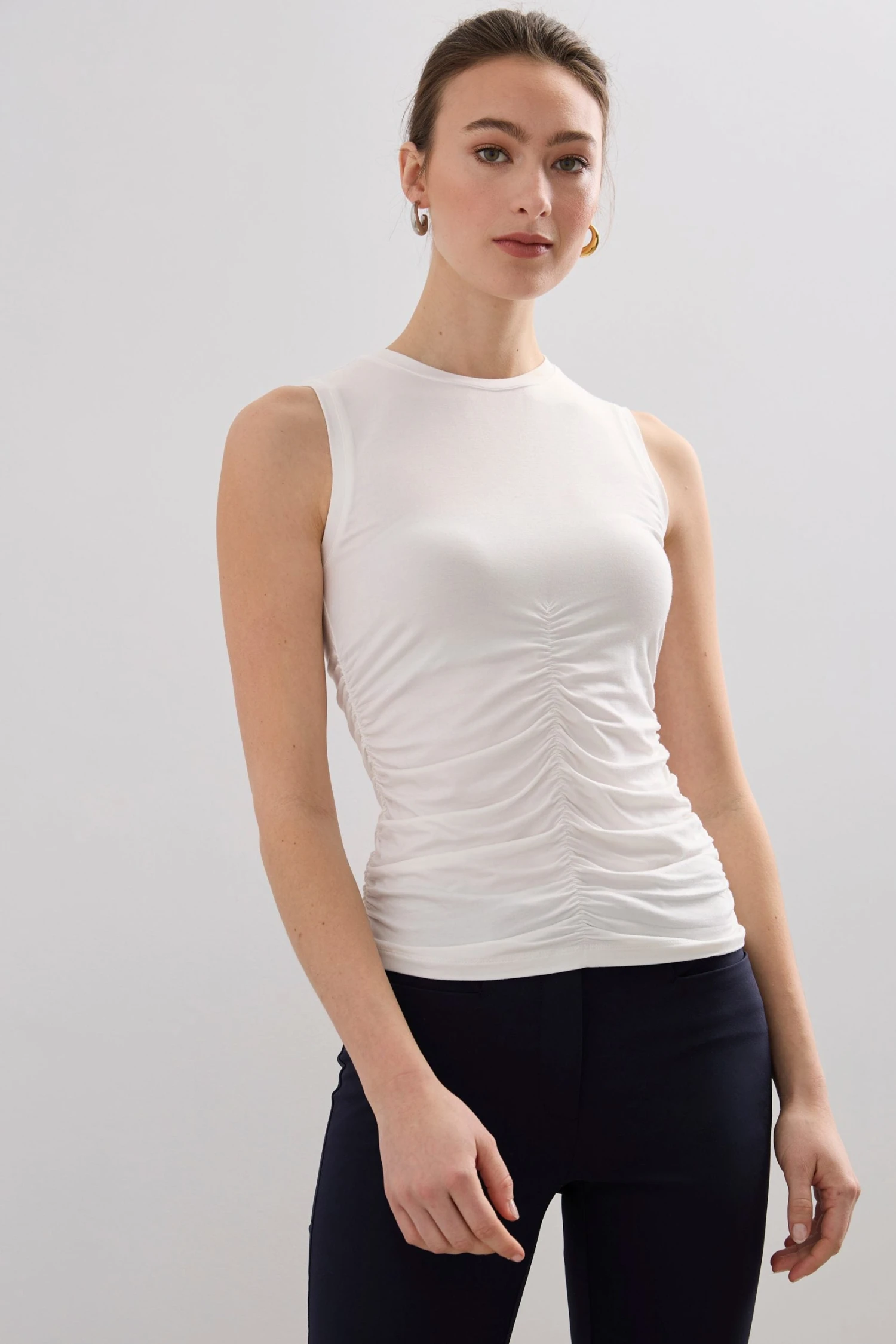 Ruched Sleeveless Top - Image 3