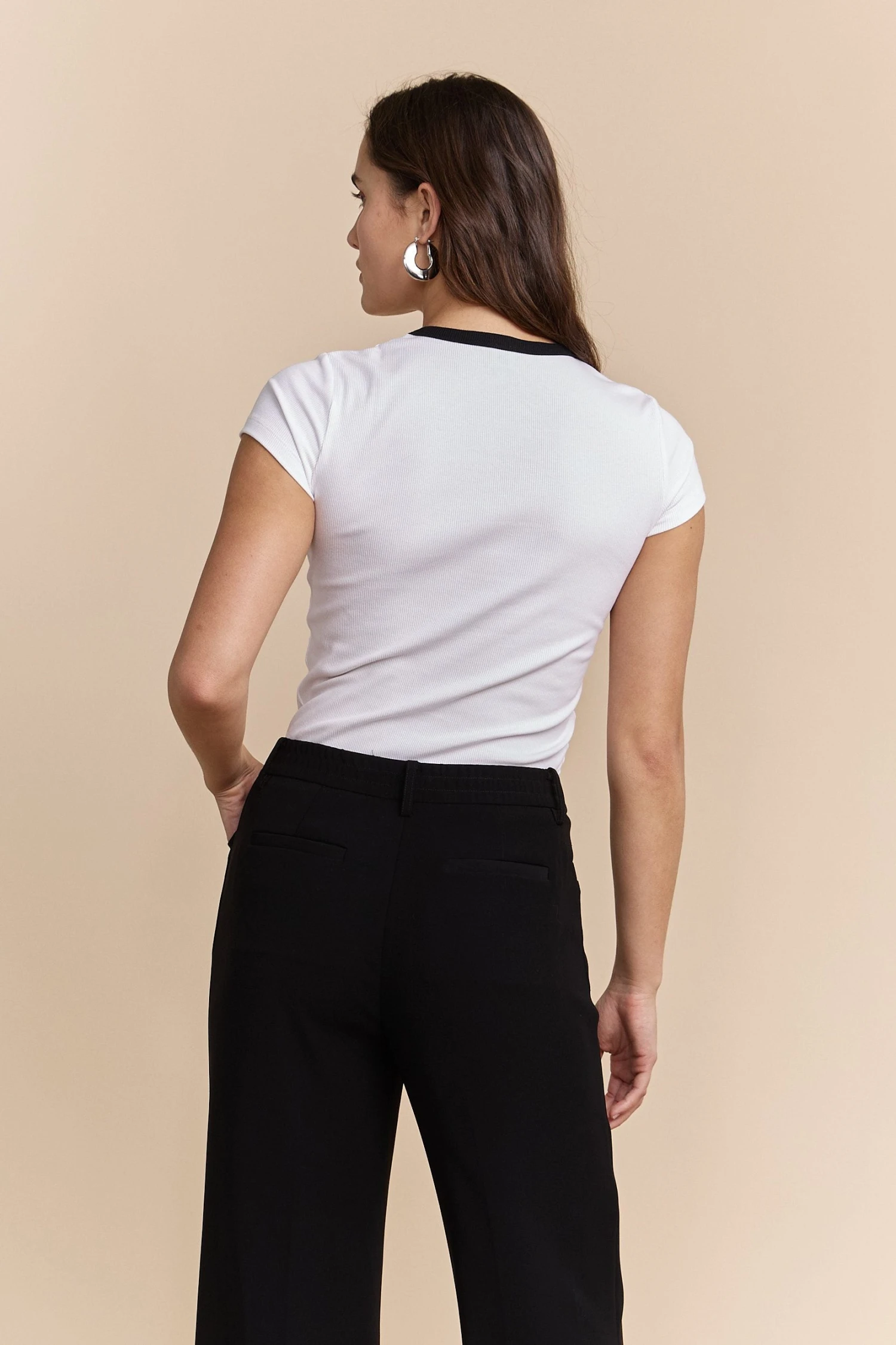 Ribbed T-shirt With Crew Neck - Image 7