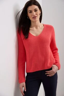 Scoop Neck Rib Sweater