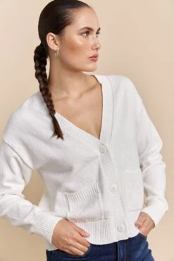 Oversized Boucle Cotton Cardigan