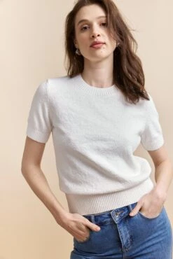 Crew Neck Bouclé Sweater