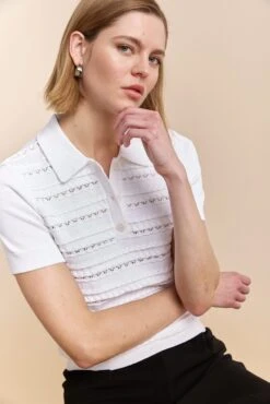 Textured Stripes Polo