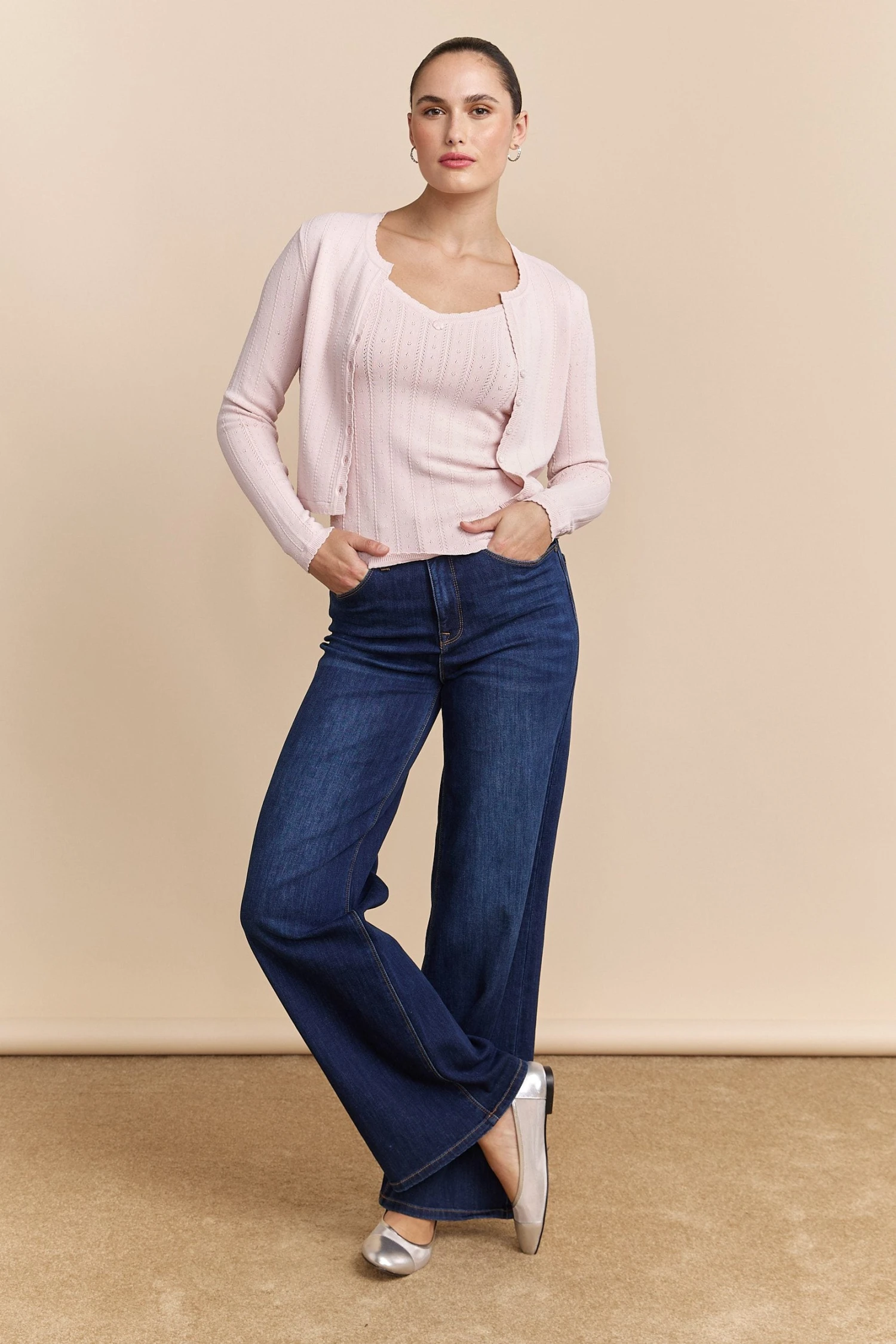 Pointelle Knit Cardigan - Image 5