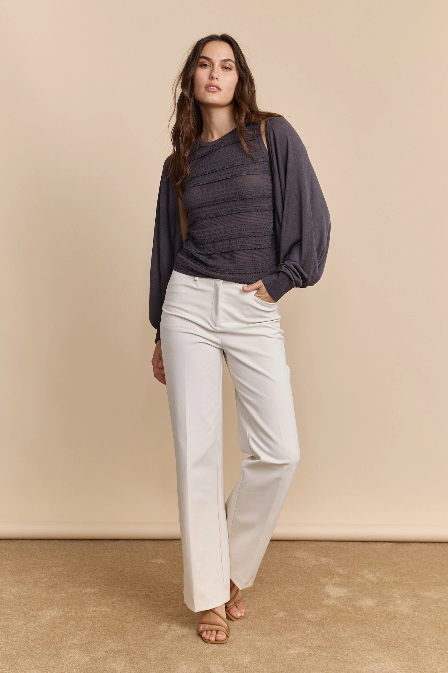 Fine Yarn Sleeveless Sweater - Image 5