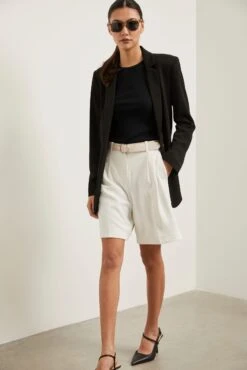 High Waist Short With Pleats