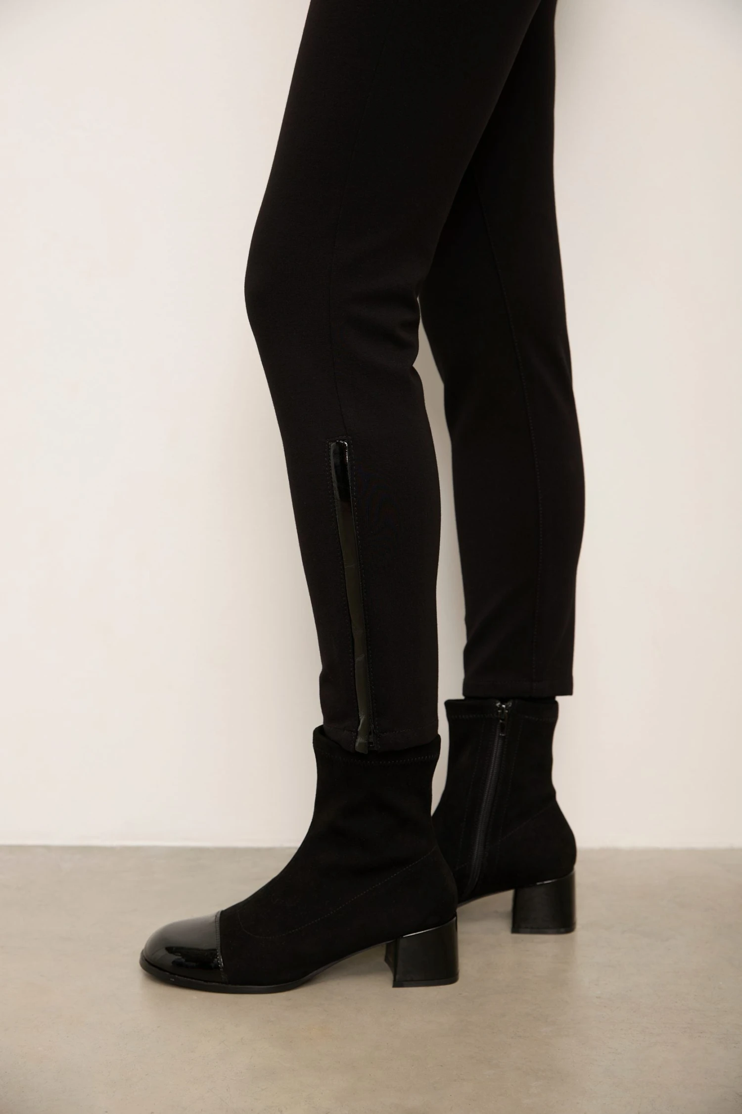 Push Up Ponte Pants With Zipper Detail - Image 3