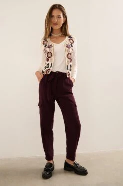 High Waist Fluid Pant With Belt