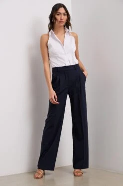 Wide Leg Pants With Pleats