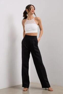 Wide Leg Pant With Pleats