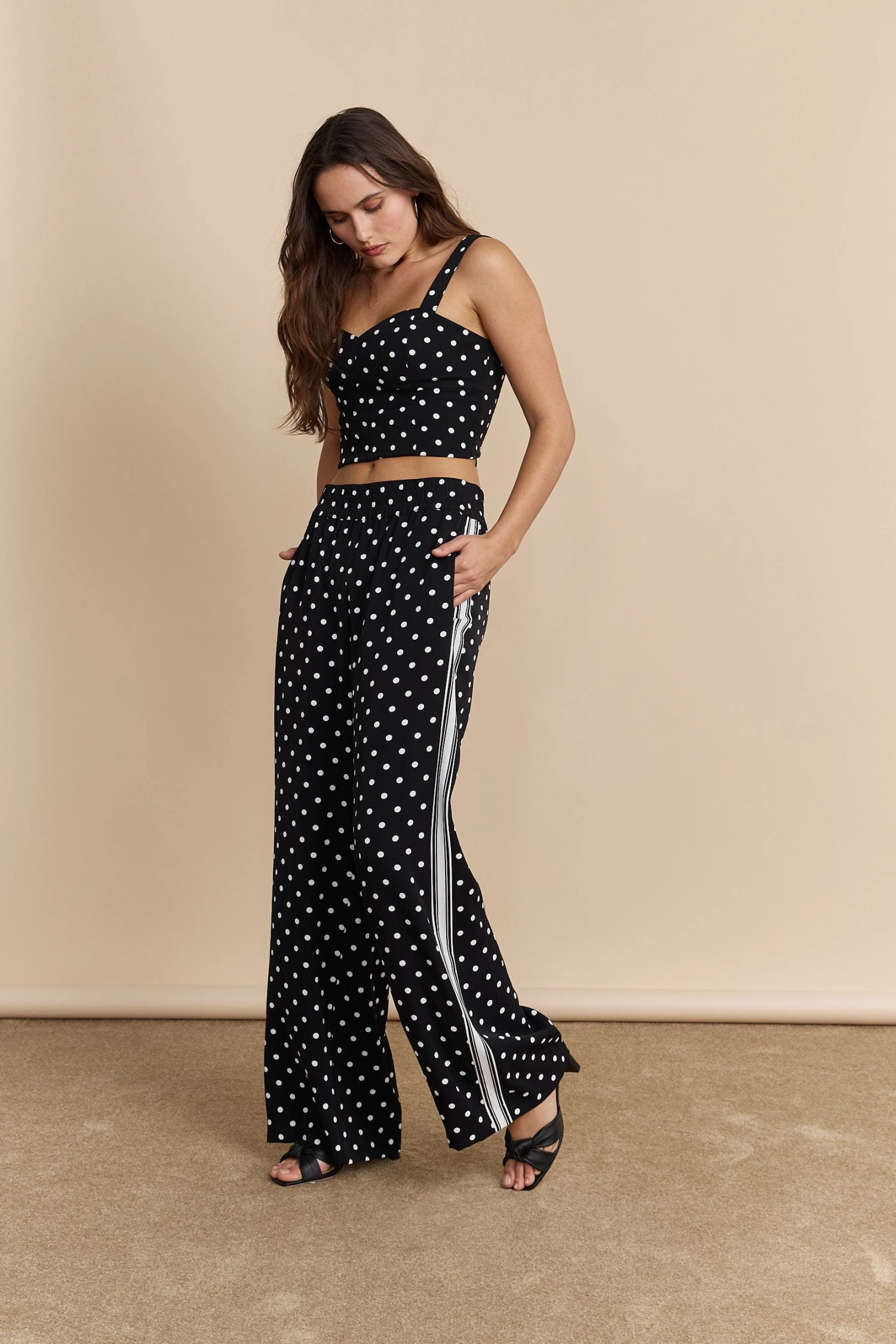 Polka Dot Wide Leg Pants - Image 2