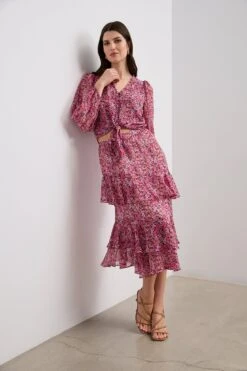 Asymmetrical Skirt With Ruffles