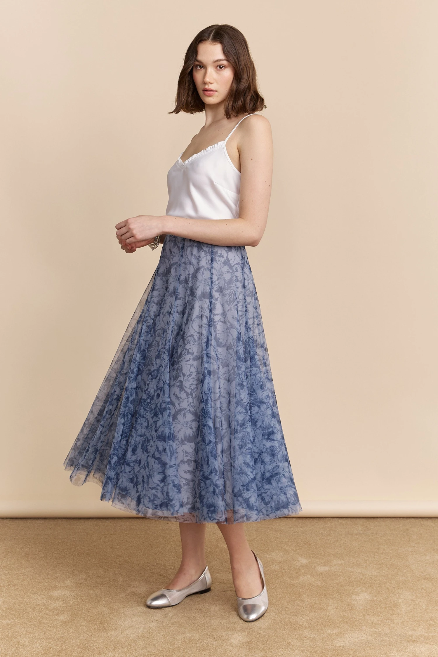 Mesh Printed Skirt - Image 2