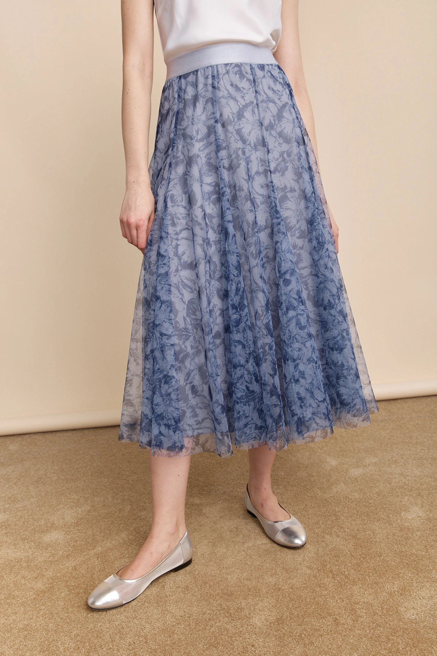 Mesh Printed Skirt - Image 3