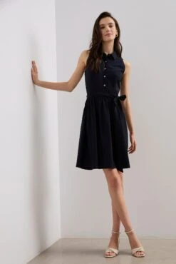 Sport Chic Fit And Flare Sleeveless Dress