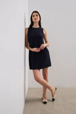 Straight Dress With Lace Back