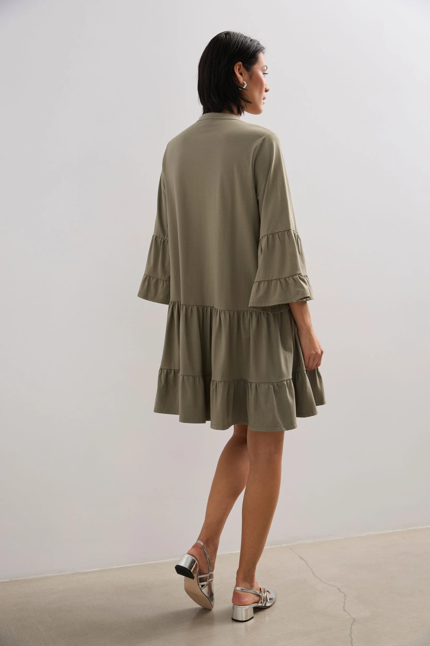 Jersey Dress With Frills - Image 6