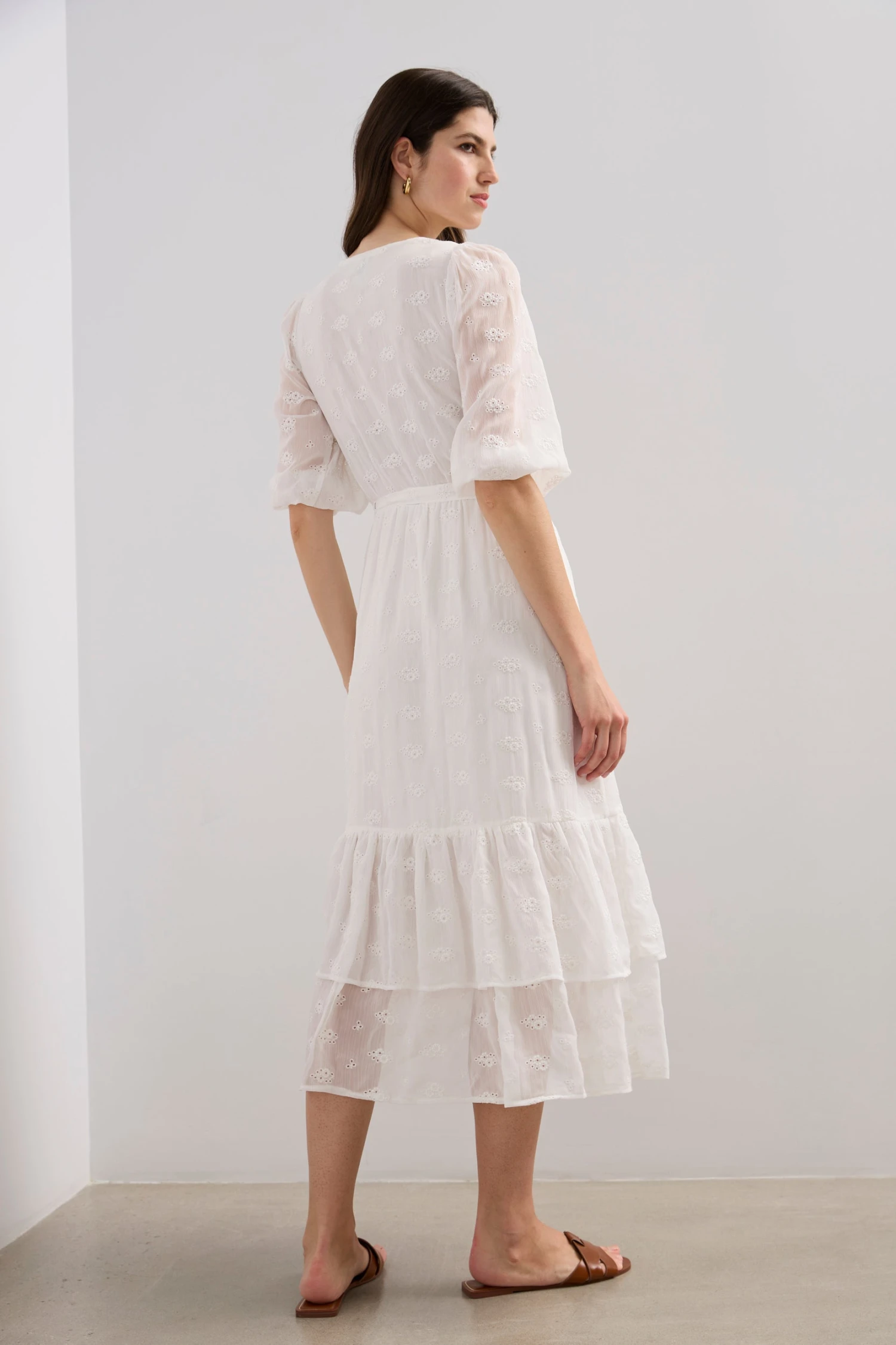 Embroidered Ruffle Dress - Image 2