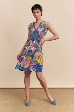 Sleeveless Printed Dress