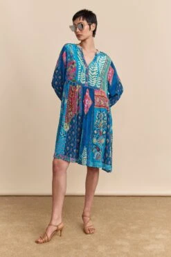 Printed Long-sleeve Dress