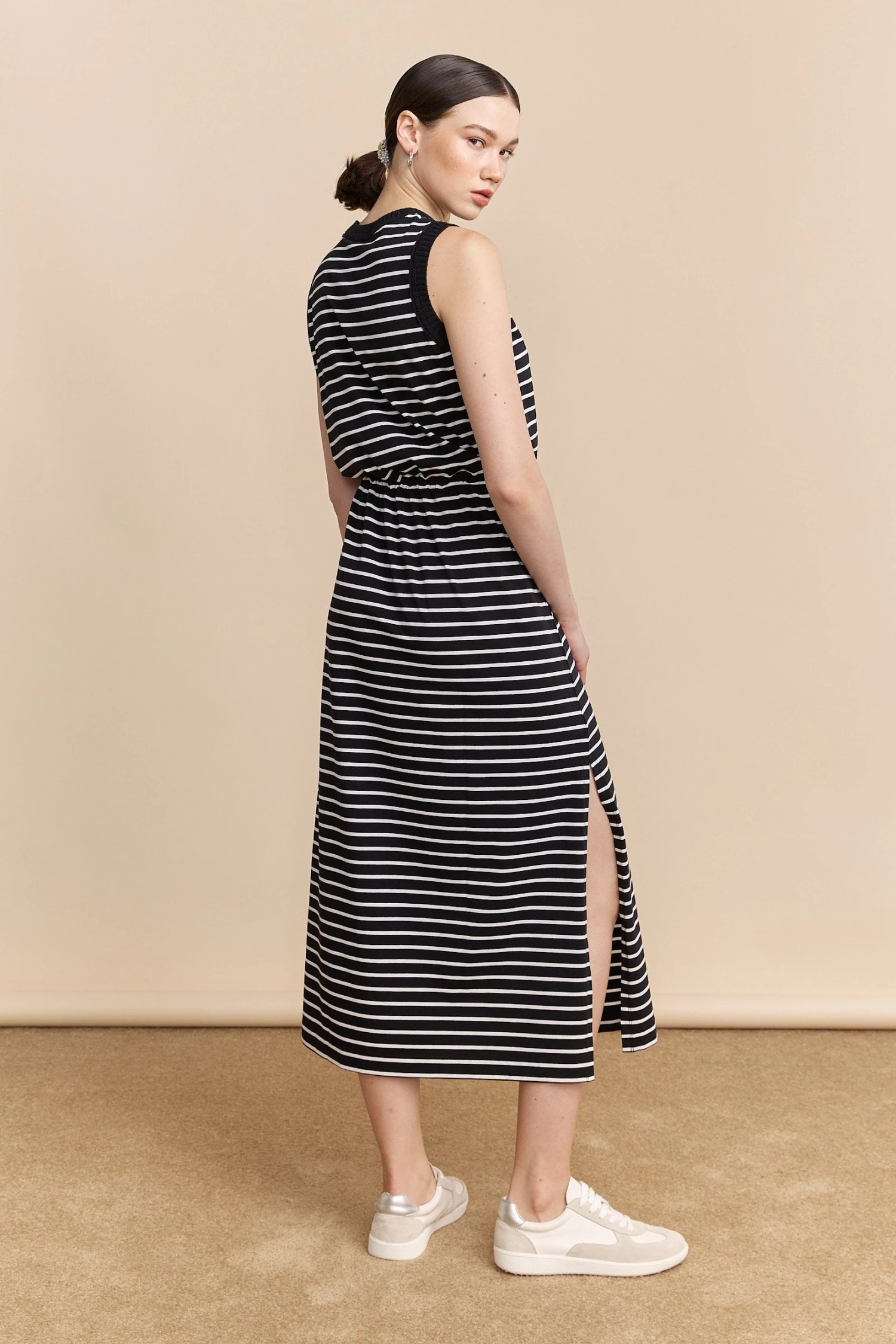 Striped Jersey Maxi Dress - Image 2