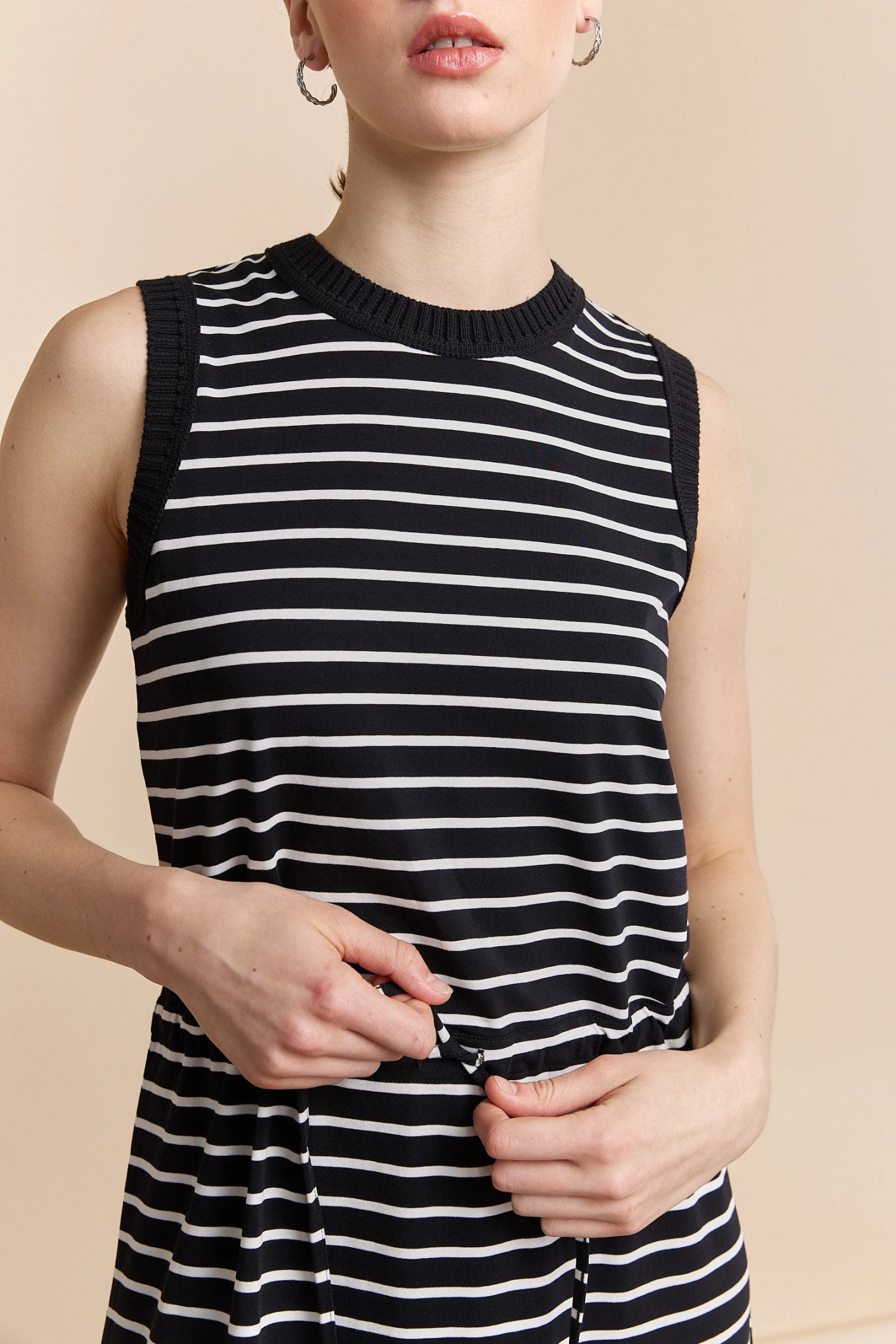 Striped Jersey Maxi Dress - Image 3