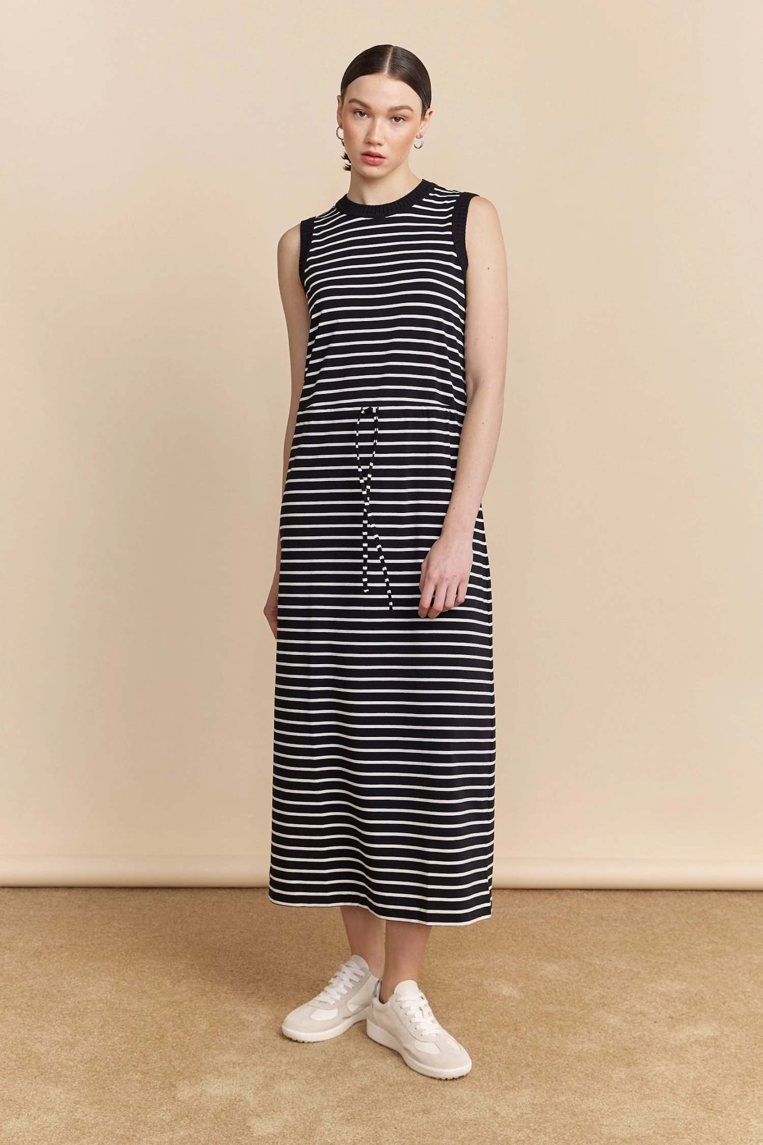 Striped Jersey Maxi Dress - Image 4
