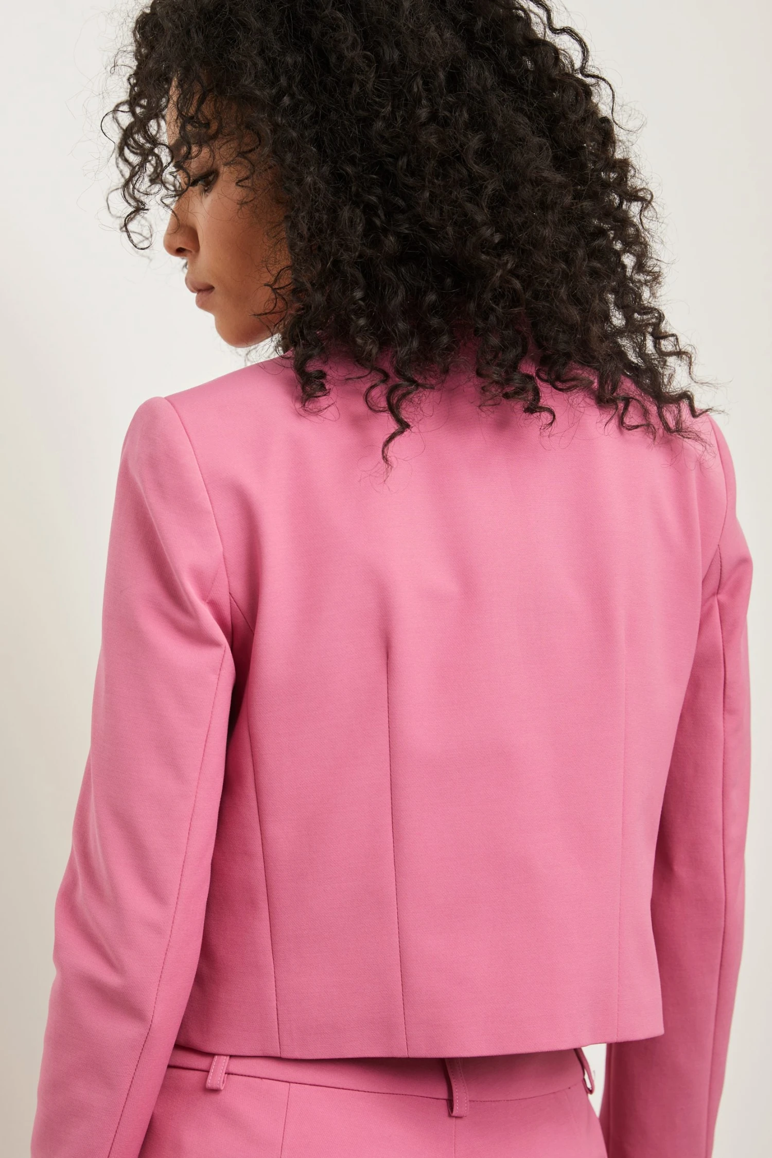 Cropped Blazer With Tab - Image 7