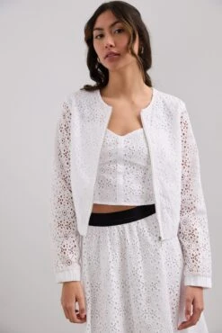 Broderie Anglaise Bomber Jacket