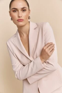 Semi-fitted Blazer With Hidden Placket