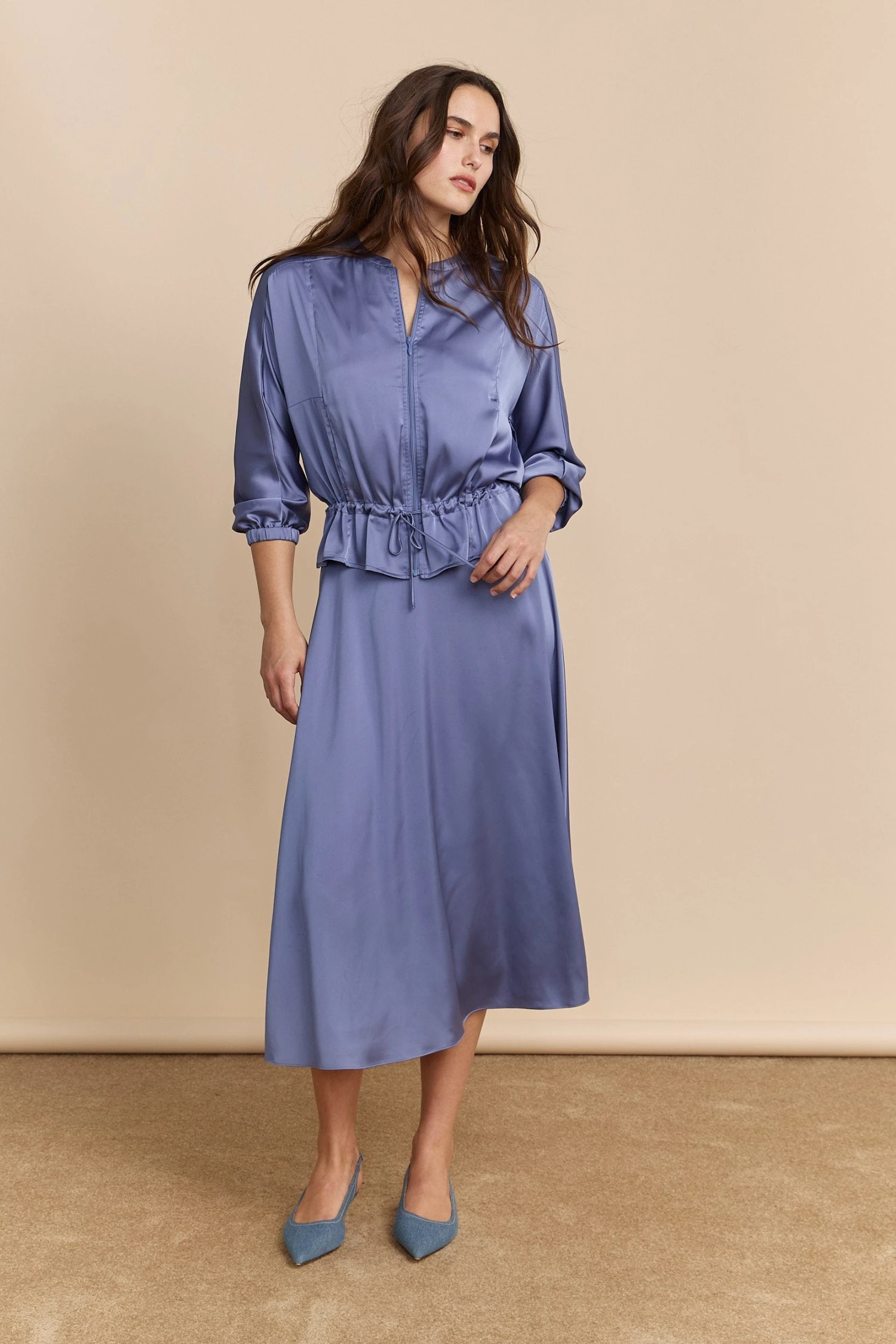 Satin Jacket With Drawstring - Image 8