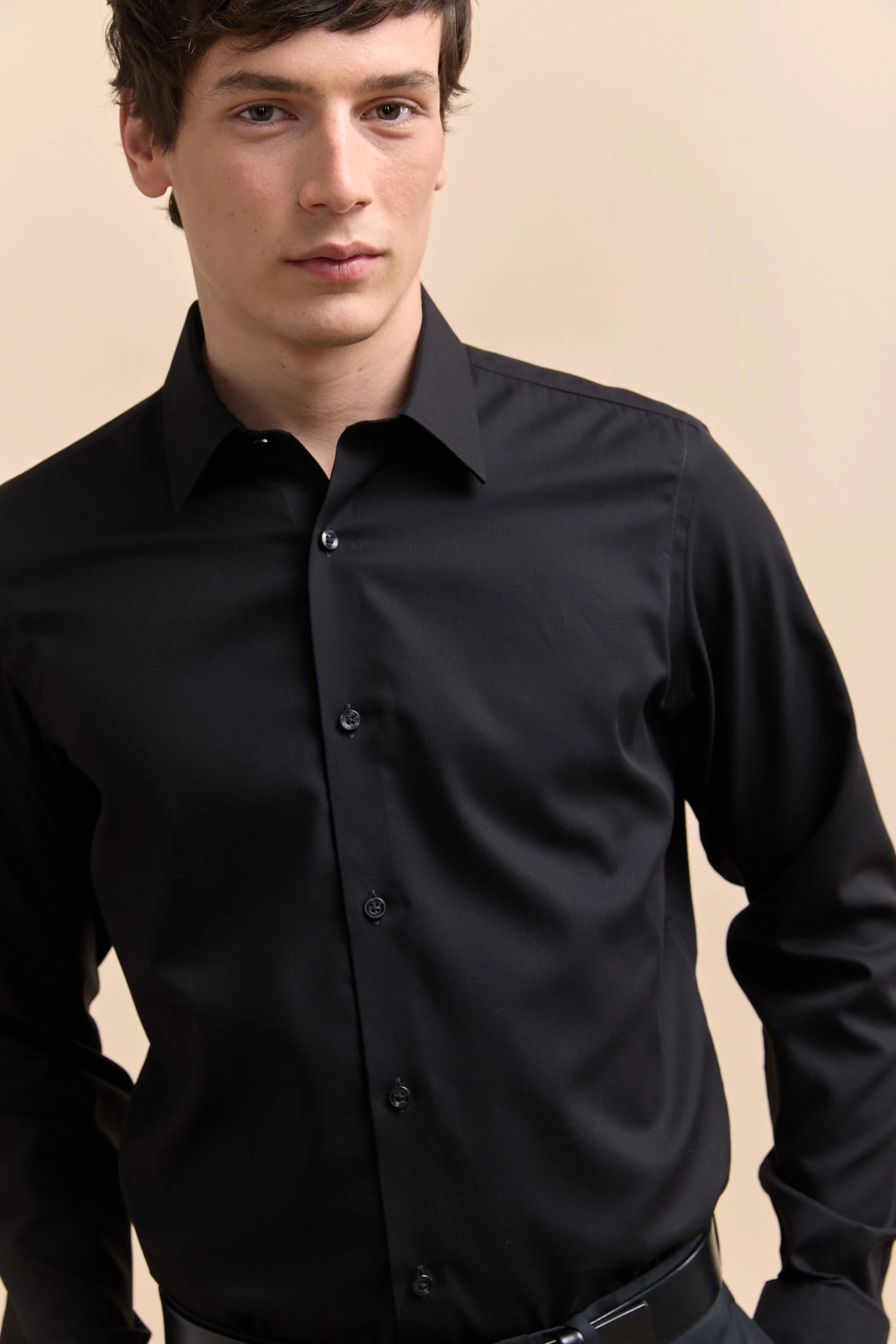 Non-iron Fitted Dobby Shirt - Image 7