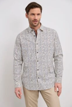 Semi-fitted Flower Printed Shirt