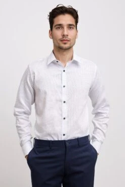 Fitted Non-iron Patterned Shirt