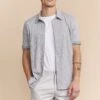 Textured Ribbed Jersey Shirt