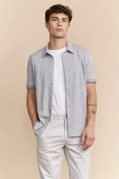 Textured Ribbed Jersey Shirt