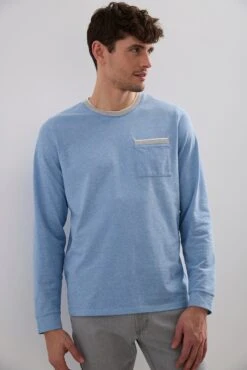 Rib Detail Pique T-Shirt