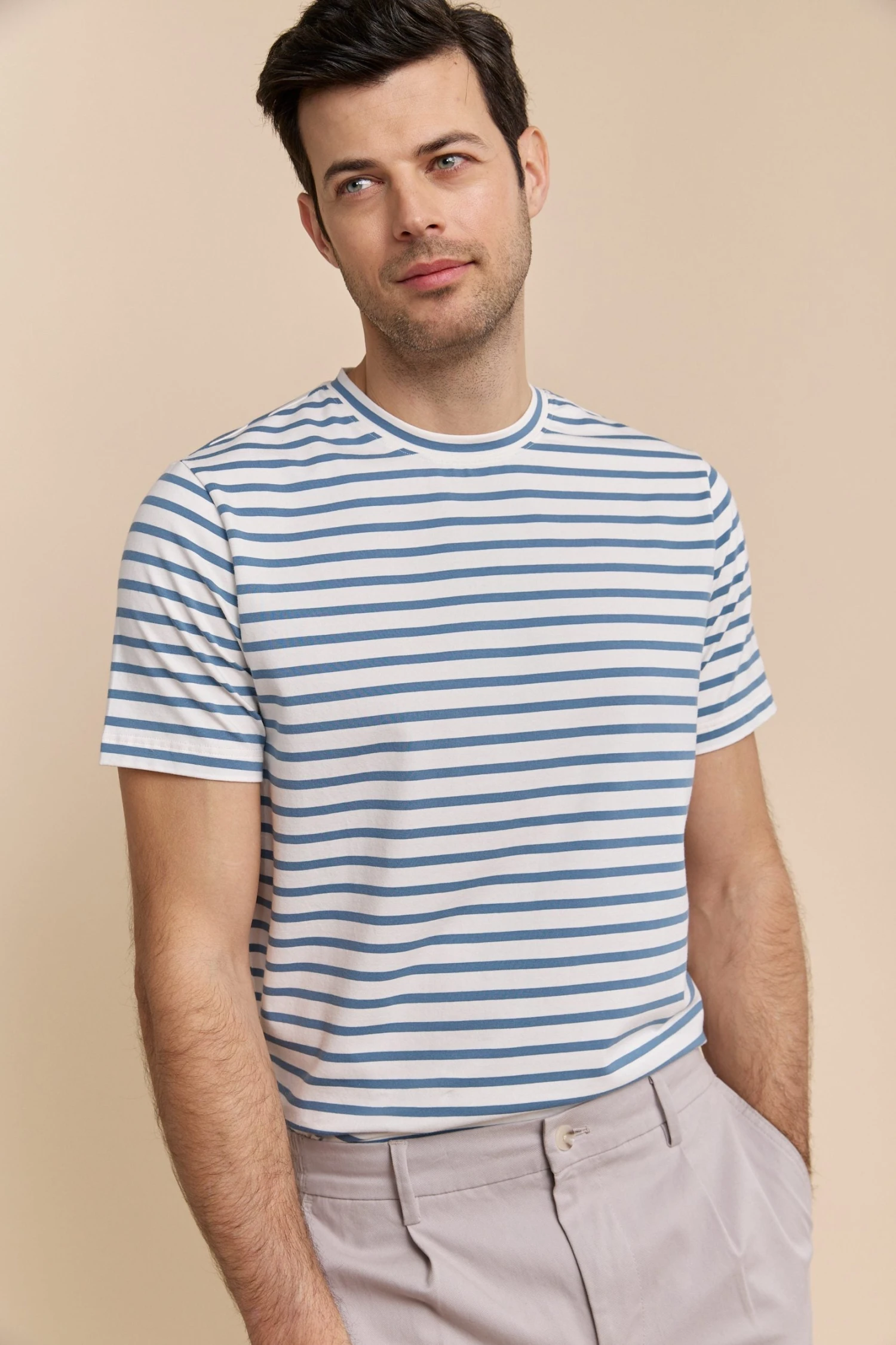 Stripe Crew Neck T-shirt - Image 3