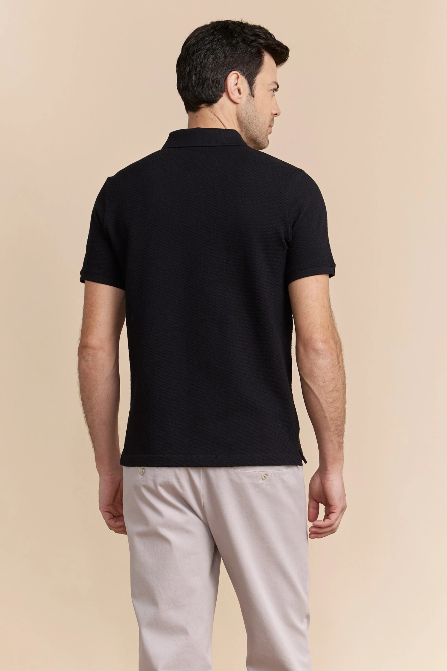 Johnny-collar Jacquard Polo - Image 2