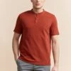 Textured Henley T-shirt