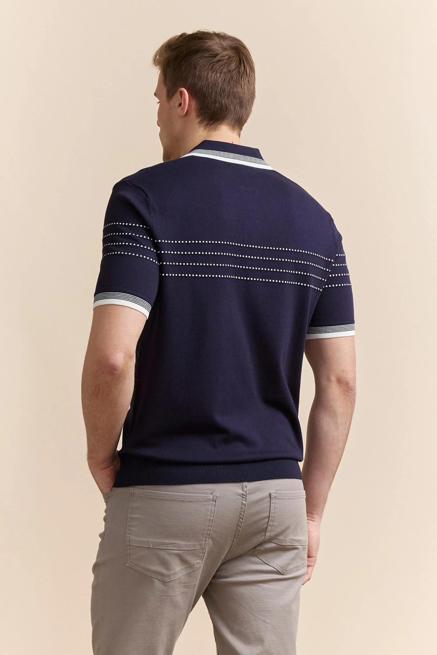 Contrasting Details Knitted Polo - Image 2