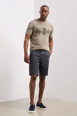 Chino-look Paisley Print Bermuda Shorts