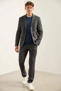 Slash Pocket Textured Urban Fit Pants