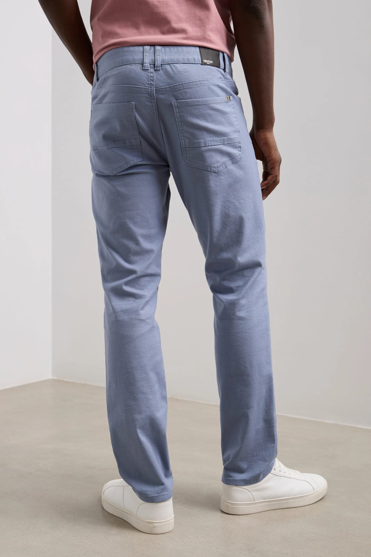 Textured Slim Fit Five Pocket Pants - Image 9